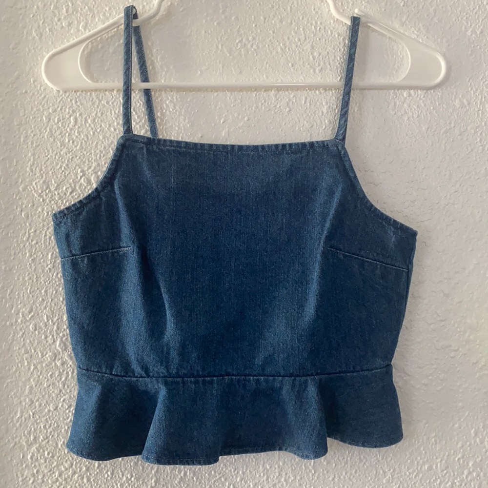 American Eagle demin crop top